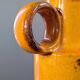 Vase West Germany vintage en céramique orange et marron