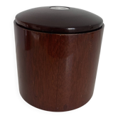 Vintage 1960 tobacco pot, wooden snuff box with Stewart crest - 15 x 14 cm