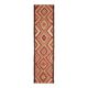 1970s Vintage Turkish Hand-Knotted Wool Cotton Orange Runner Rug 85x330