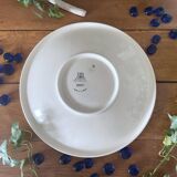 Large antique salad bowl on a Gien earthenware pedestal