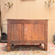 CURVED COMMODE IN WALNUT, PROVINCIAL WORK FROM THE LOUIS XV XVIII PERIOD