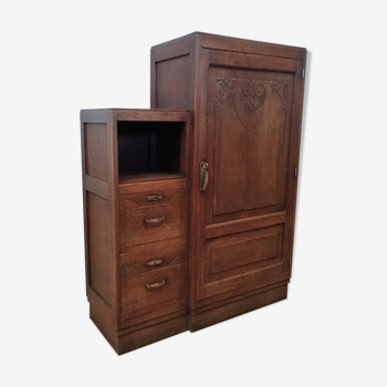 Armoire asymétrique vintage années 50