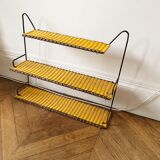 70s shelf in scoubidou and metal