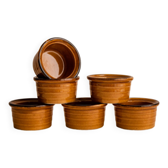 Set of 6 ramekins / terracotta raviers