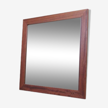 Mirror in mahogany frame, Danish design, 1970s, production: Denmark