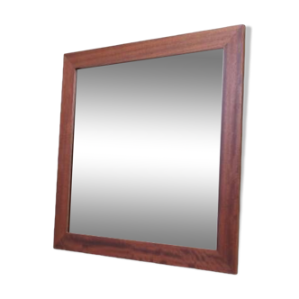 Mirror in mahogany frame, Danish design, 1970s, production: Denmark