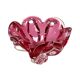 Bol en verre rose Chřibská, Josef Hospodka, Bohême vintage, années 1960