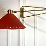 Adjustable wall lamp vintage lunel edition by robert mathieu of the 50s