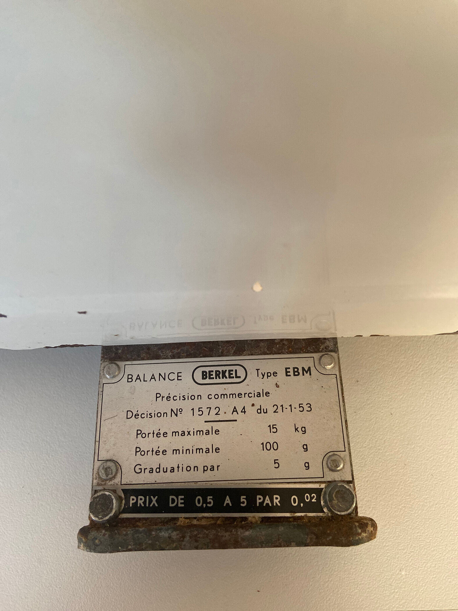 Berkel grocer's scale of the 50s/60s