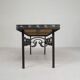 Brutalist mid-century tiled table, with 10 tiles and steel frame, 1960s.