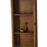 Artisanal wall display case in vintage wood