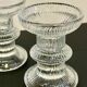 Bougeoirs cristal façon littala vintage