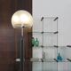 Gallotti & Radice Italian glass and wood bookcase 1980s