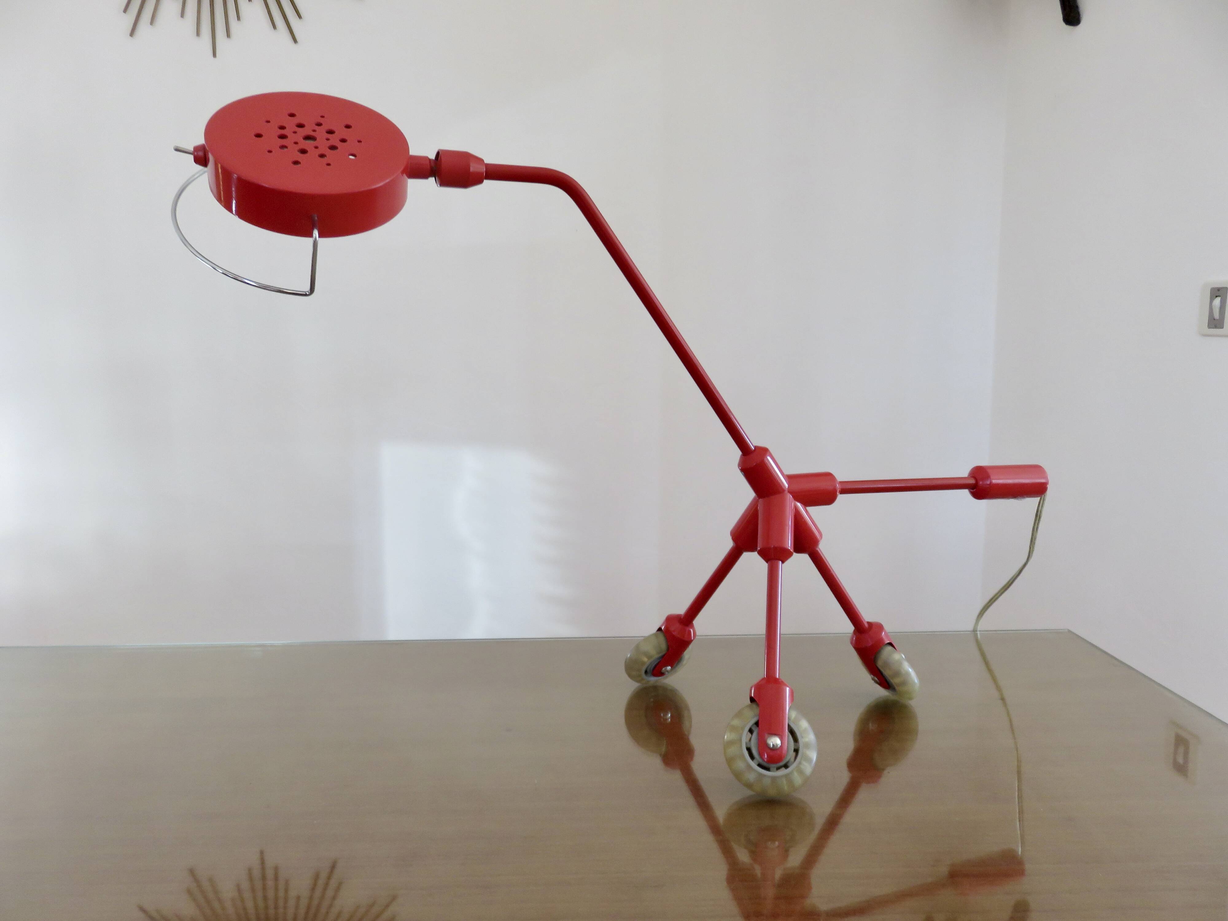 Kila lamp by Harry Allen for IKEA tripod on wheels year 2001