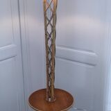 Lampadaire rotin bambou vintage années 50-60