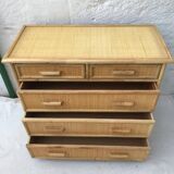 Rattan chest of drawers