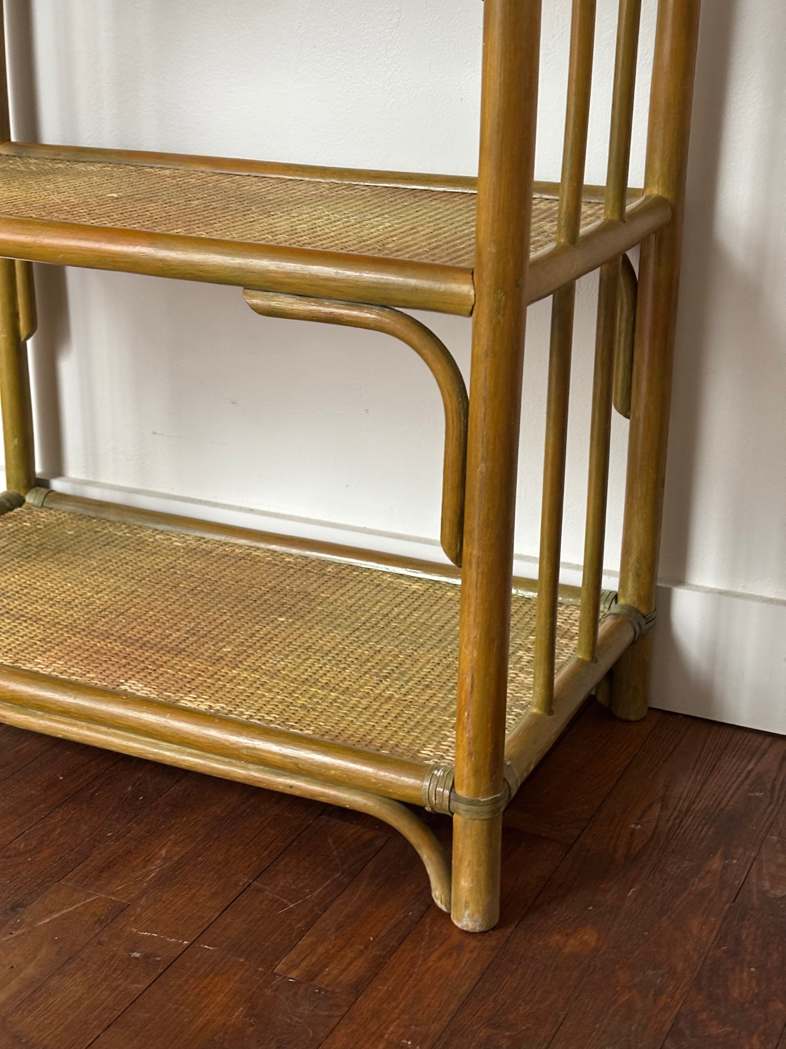 Rattan shelf