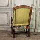 Carved walnut and tapestry armchair, late 17th century