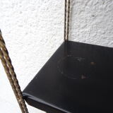 Metal thong wall shelf