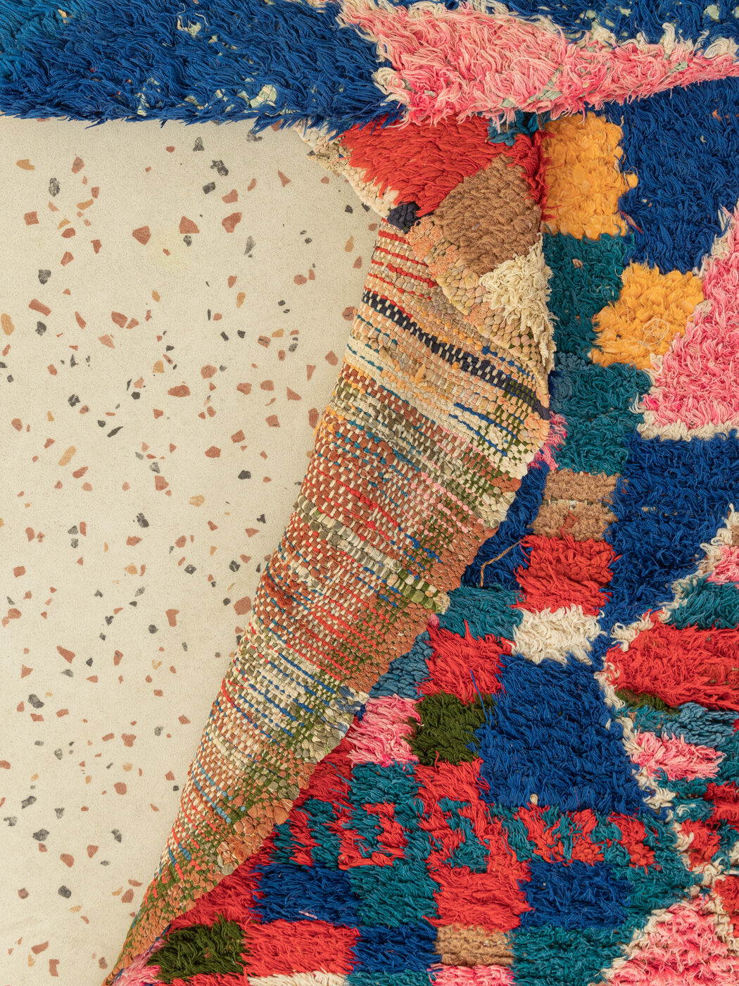Boujad vintage, tapis berbère, 105 x 255