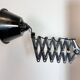 Industrial Black Enamel Scissor Wall Lamp, 1930s