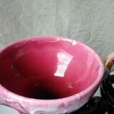 Pair of vintage vases in twisted ceramic