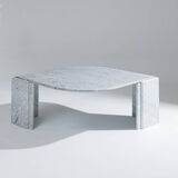 Table basse goutte en marbre gris, 1980s