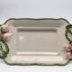 Slurry butter dish, with radish drawings. Signed "FG"