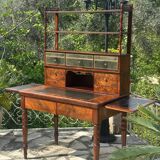 19th century flamed mahogany stepped desk