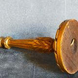 Lamp foot turned carved antique patina