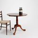 Vintage English Round Tilt Top Table in Cherry, 1950s