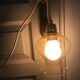 Lampe baladeuse globe tulipe ambré