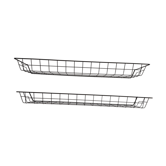Vintage black metal shelves