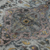 Handmade distressed oriental 1980s 169 cm x 263 cm grey rug