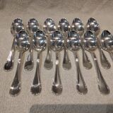 6 silver-plated soup spoons, Christofle Albi silversmith, 20.6cm