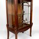 Art Nouveau Display Case, Bronzes and Carved Wood on a Lake Theme, 1900
