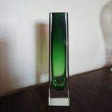Sommerso Murano soliflore vase - 1960s - Attributed to Flavio Poli