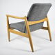 Original restored armchair GFM-64, designer E.Homa, 1960s, grey
