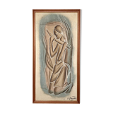 African Art - Zaire 1950's - Signed NY'Bandoki