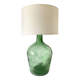 Glass lamp, braided fabric cable, new lampshade