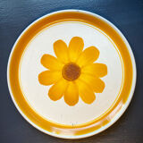 Seven vintage flower power plates