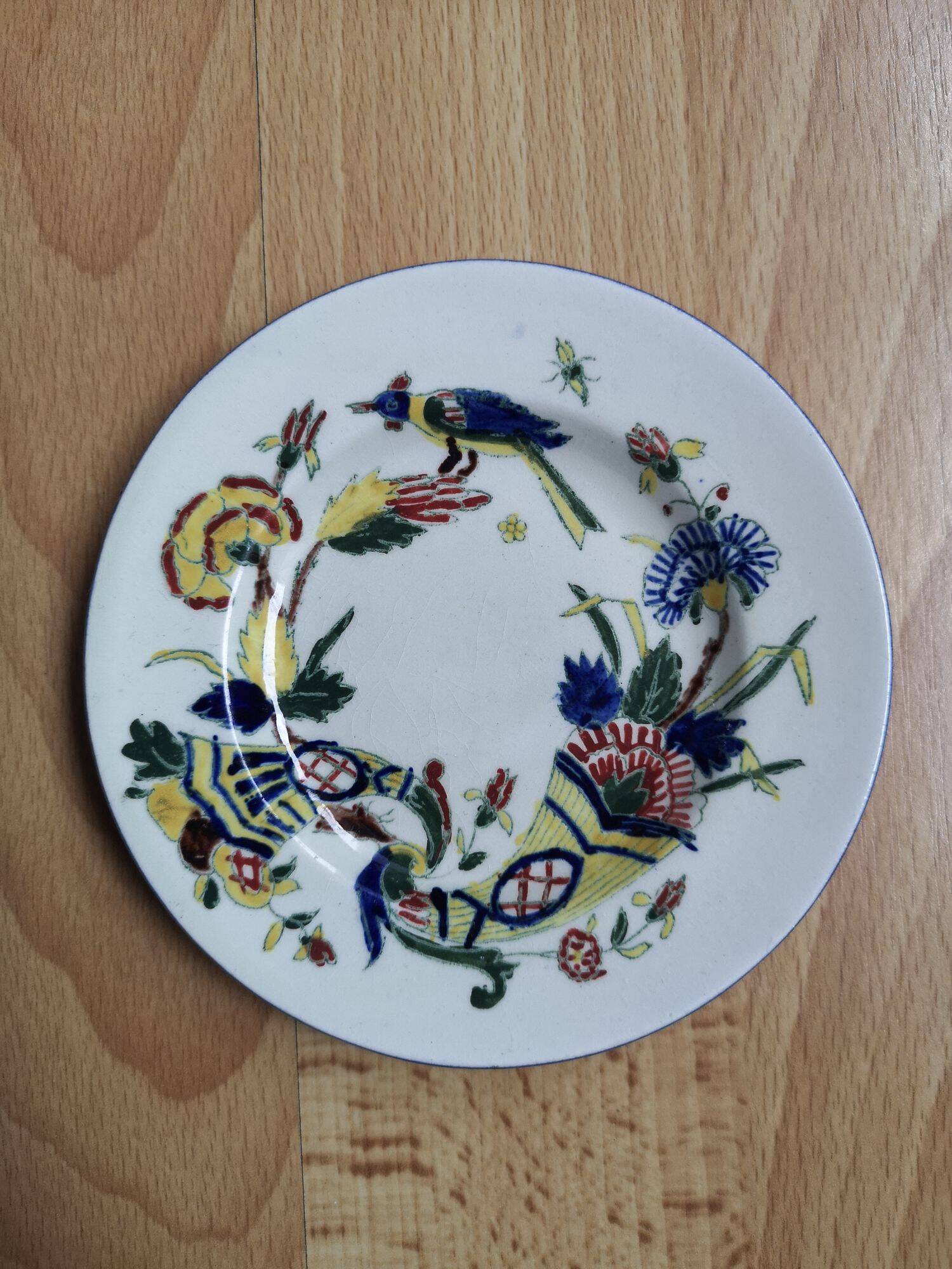 Soap holder / dish in enameled ceramic - gien - vintage 1876