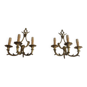 Paire d'appliques de - bras