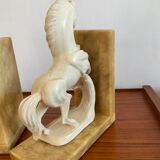 Pair of vintage marble bookends