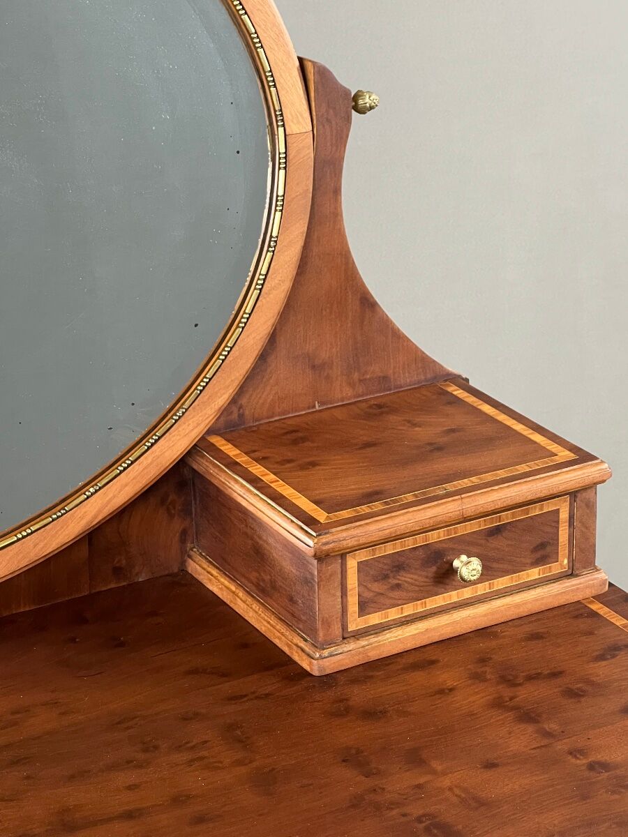 Louis XVI style dressing table in marquetry, 20th century