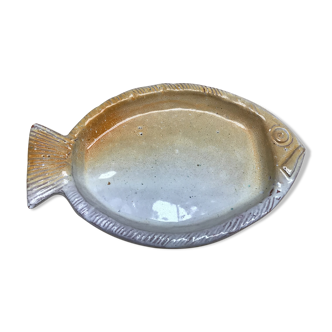 Fish dish in glazed soil