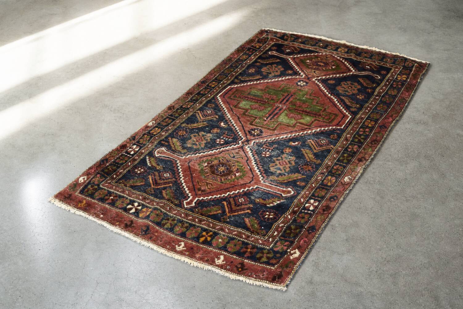 Vintage Handwoven Oriental Tribal Rug, 1940s