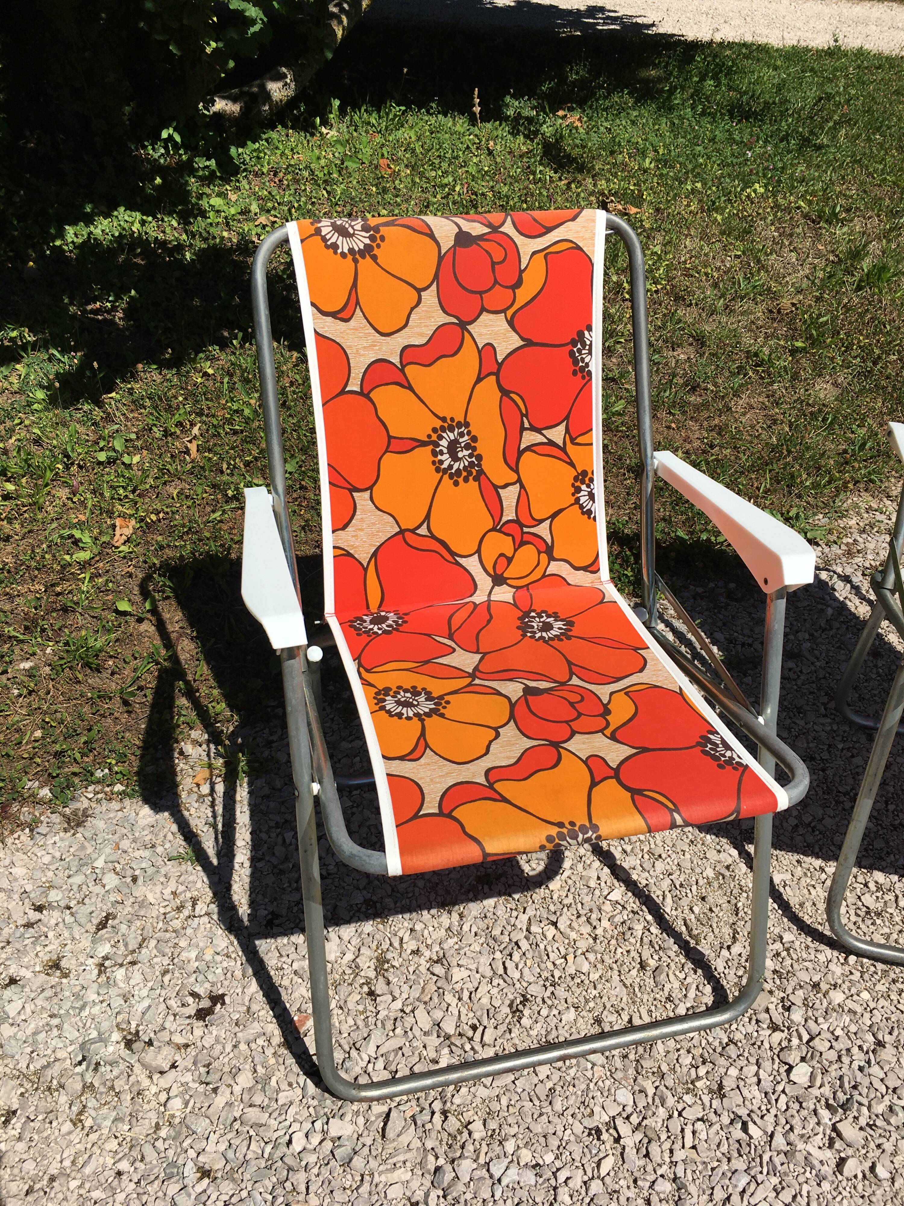 Pair of vintage camping chairs