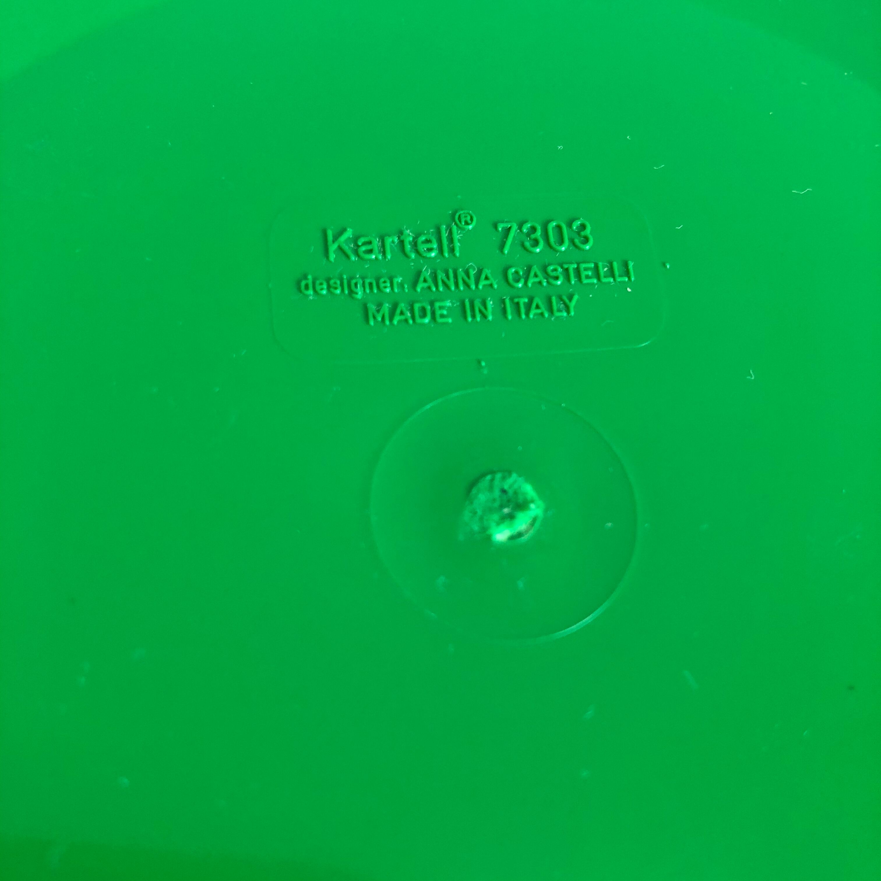 Anna Castelli Green ABS Plastic Vase edited by Kartell 1970