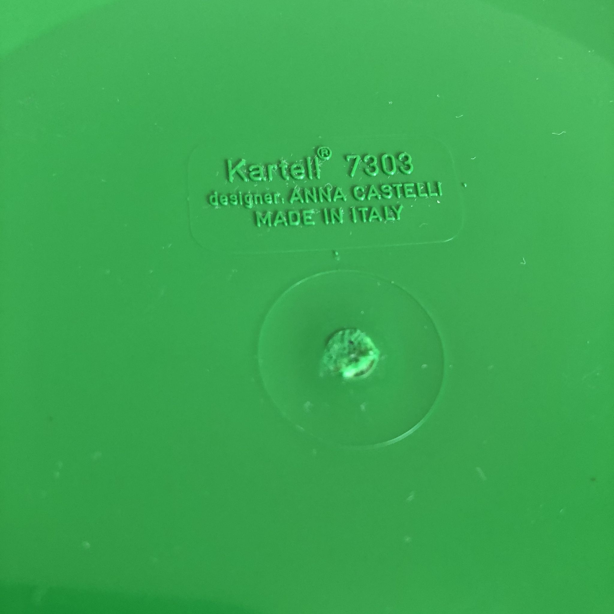 Anna Castelli Green ABS Plastic Vase edited by Kartell 1970